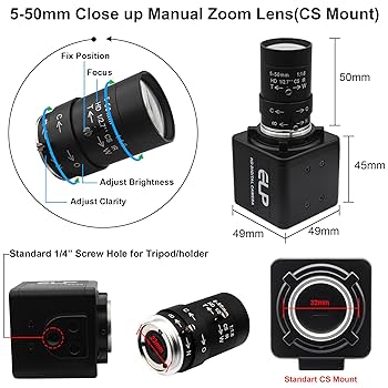 ELP USBカメラ 1080P 60fps 高速3Dプリンター　ウェブカメラ Amazon.co.jp: ELP USBカメラ 1080P 60fps 高速3Dプリンター